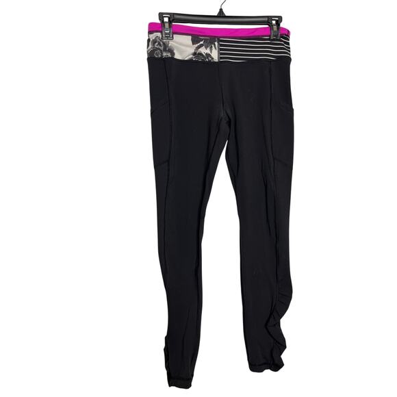 Lululemon Speed Tight Size 6 Brushed Interlock Black and Quilt Winter - Picture 2 of 12